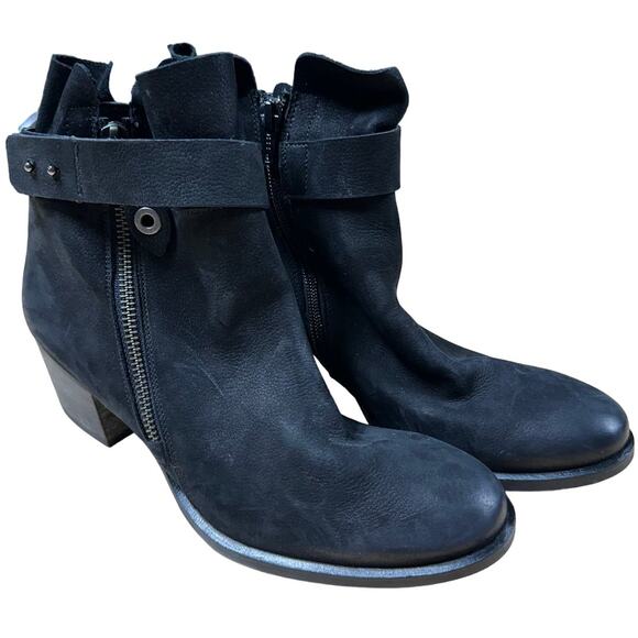 Paul Green NWOB Dallas Nubuck Suede Black Leather Ankle Bootie Size 5.5 (US 8) - Picture 3 of 10